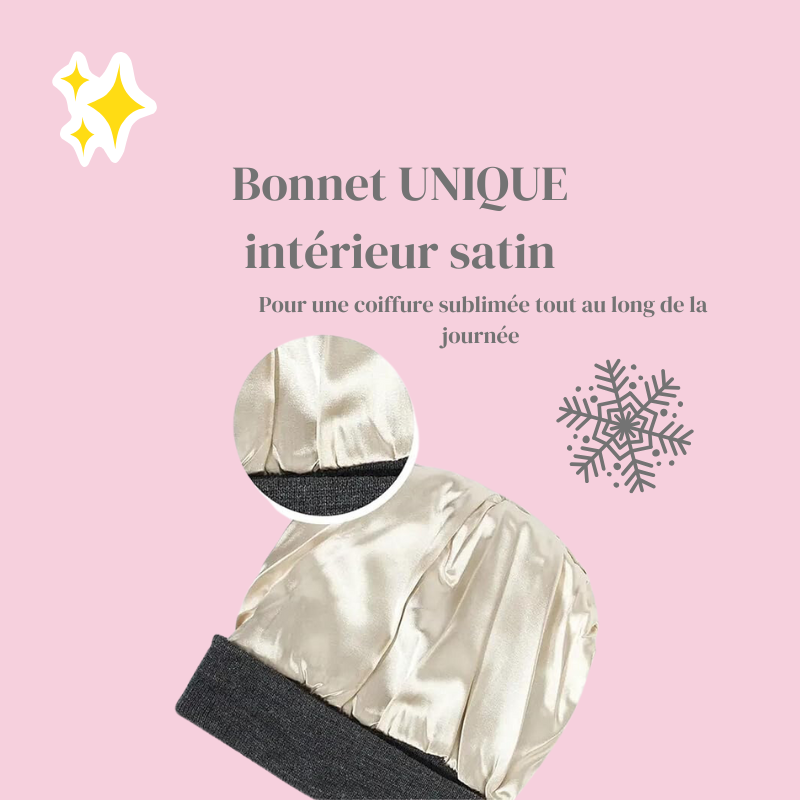 Bonnet d'hiver doublé satin